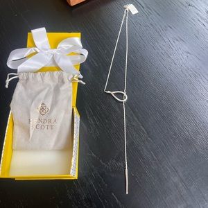 Long Kendra Scott Silver Necklace
